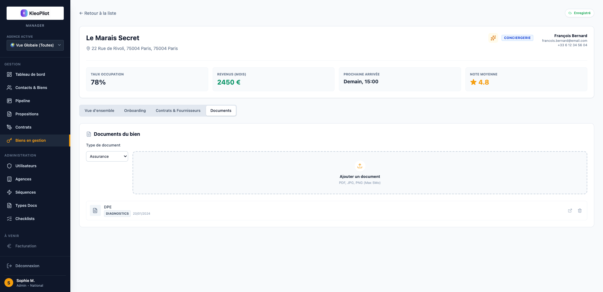 Gestion des biens - Documents